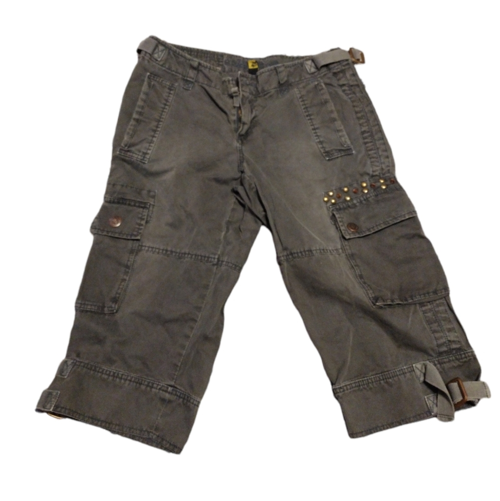 Dollhouse Cropped Destroyed Cargos Tons of Pockets Studs & Gems Sz 5